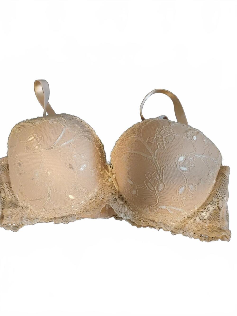 Rene Rafe Beige Lace Underwire Bra Size 38C